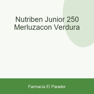 NUTRIBEN JUNIOR 250 MERLUZACON VERDURA