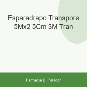 ESPARADRAPO TRANSPORE 5MX2'5CM 3M TRAN
