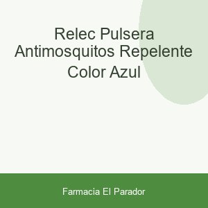 RELEC PULSERA ANTIMOSQUITOS REPELENTE COLOR AZUL