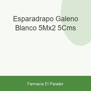 ESPARADRAPO GALENO BLANCO 5MX2'5CMS