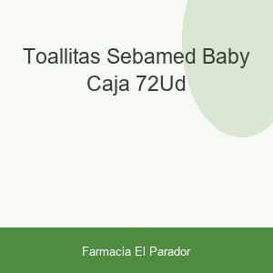 TOALLITAS SEBAMED BABY CAJA 72UD