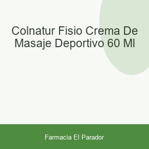 COLNATUR FISIO CREMA DE MASAJE DEPORTIVO  60 ML