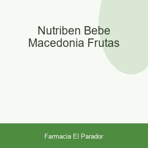 NUTRIBEN BEBE MACEDONIA FRUTAS