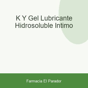 K-Y GEL LUBRICANTE HIDROSOLUBLE INTIMO