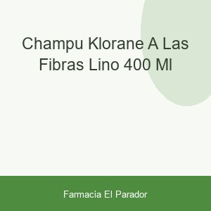 CHAMPU KLORANE A LAS FIBRAS LINO 400 ML