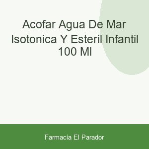 ACOFAR AGUA DE MAR ISOTONICA Y ESTERIL INFANTIL  100 ML