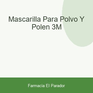 MASCARILLA PARA POLVO Y POLEN 3M