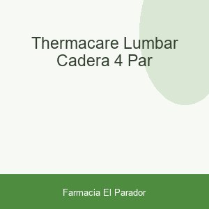 THERMACARE LUMBAR/CADERA 4 PAR