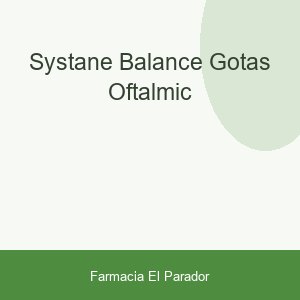 SYSTANE BALANCE GOTAS OFTALMIC