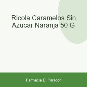 RICOLA CARAMELOS SIN AZUCAR  NARANJA 50 G