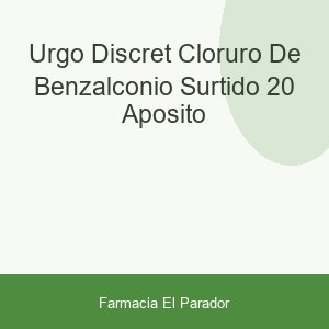 URGO DISCRET CLORURO DE BENZALCONIO  SURTIDO 20 APOSITO