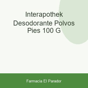 INTERAPOTHEK DESODORANTE POLVOS PIES  100 G