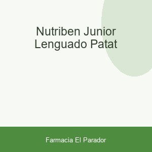NUTRIBEN JUNIOR LENGUADO PATAT