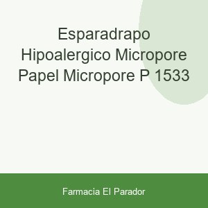 ESPARADRAPO HIPOALERGICO MICROPORE PAPEL MICROPORE-P (1533)