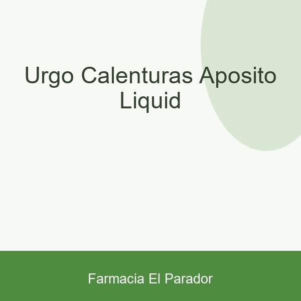 URGO CALENTURAS APOSITO LIQUID
