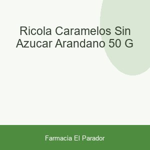 RICOLA CARAMELOS SIN AZUCAR  ARANDANO 50 G