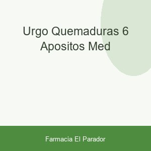 URGO QUEMADURAS 6 APOSITOS MED