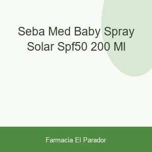 SEBA MED BABY SPRAY SOLAR SPF50 200 ML