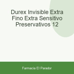 DUREX INVISIBLE EXTRA FINO EXTRA SENSITIVO PRESERVATIVOS 12