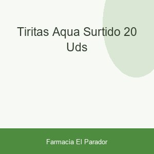TIRITAS AQUA SURTIDO 20 UDS