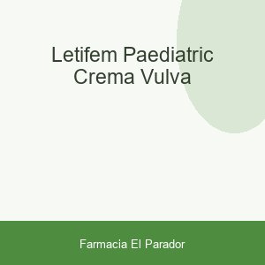 LETIFEM PAEDIATRIC CREMA VULVA