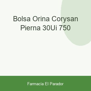 BOLSA ORINA CORYSAN PIERNA 30UI 750
