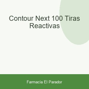 CONTOUR NEXT 100 TIRAS REACTIVAS