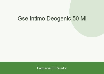 GSE INTIMO DEOGENIC  50 ML