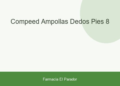 COMPEED AMPOLLAS DEDOS PIES 8