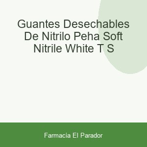 GUANTES DESECHABLES DE NITRILO PEHA-SOFT NITRILE WHITE T- S