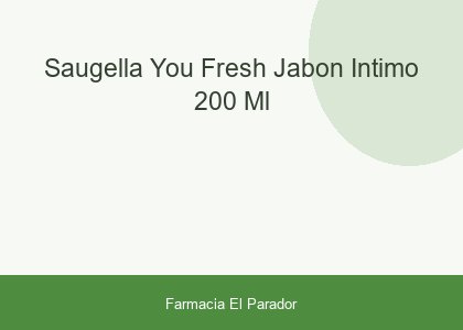 SAUGELLA  YOU FRESH JABON INTIMO  200 ML