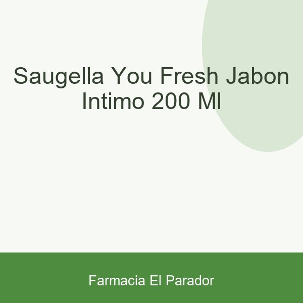 SAUGELLA  YOU FRESH JABON INTIMO  200 ML