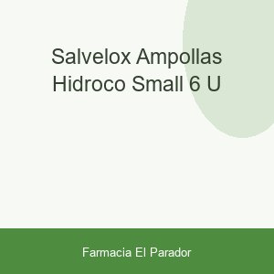 SALVELOX AMPOLLAS HIDROCO SMALL 6 U