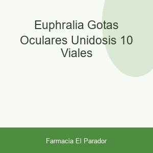 EUPHRALIA GOTAS OCULARES UNIDOSIS  10 VIALES