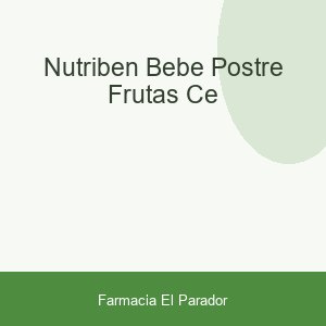 NUTRIBEN BEBE POSTRE FRUTAS/CE