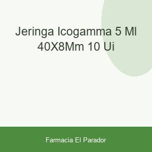 JERINGA ICOGAMMA 5 ML 40X8MM 10 UI