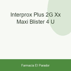 INTERPROX PLUS 2G XX-MAXI BLISTER 4 U