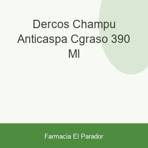 DERCOS CHAMPU ANTICASPA C.GRASO 390 ML