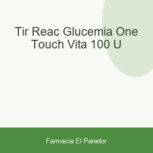 TIR REAC GLUCEMIA ONE TOUCH VITA 100 U