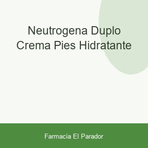 NEUTROGENA DUPLO CREMA PIES HIDRATANTE