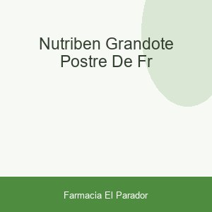 NUTRIBEN GRANDOTE POSTRE DE FR