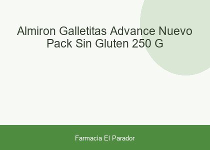ALMIRON GALLETITAS ADVANCE NUEVO PACK SIN GLUTEN  250 G