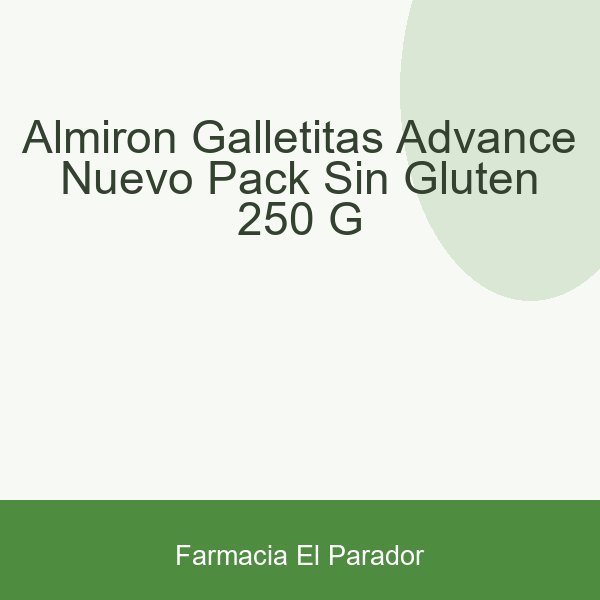 ALMIRON GALLETITAS ADVANCE NUEVO PACK SIN GLUTEN  250 G