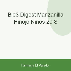 BIE3 DIGEST MANZANILLA HINOJO NINOS 20 S