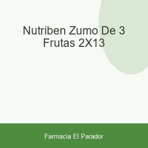 NUTRIBEN ZUMO DE 3 FRUTAS 2X13