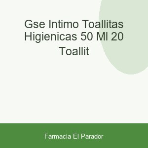 GSE INTIMO TOALLITAS HIGIENICAS  50 ML (20 TOALLIT