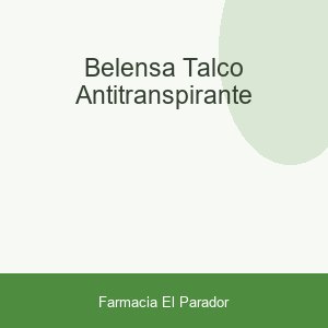 BELENSA TALCO ANTITRANSPIRANTE