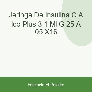 JERINGA DE INSULINA C/A ICO PLUS 3 1 ML G 25 A:0,5 X16