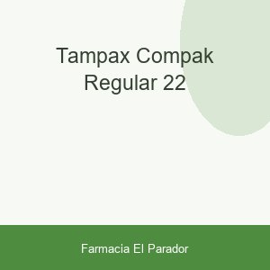 TAMPAX COMPAK REGULAR 22