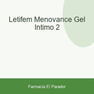 LETIFEM MENOVANCE GEL INTIMO 2